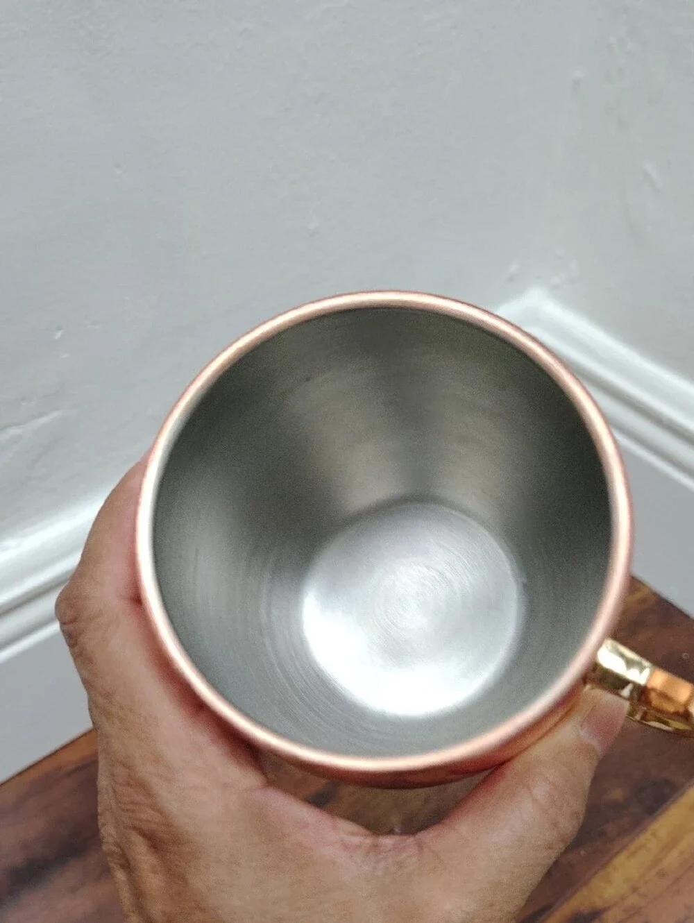Copper Moscow Mule Jack-O'-Lantern Mug with Gold Handle